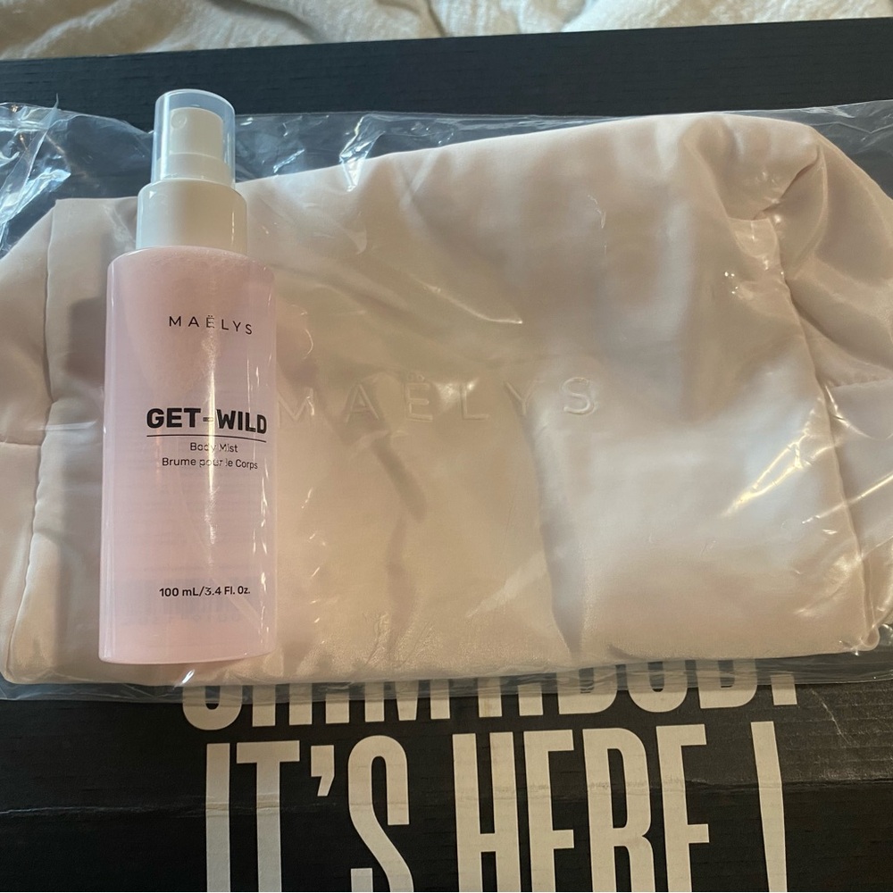 NWT💕MAËLYS Cosmetic Bag and GET-WILD Body Mist
